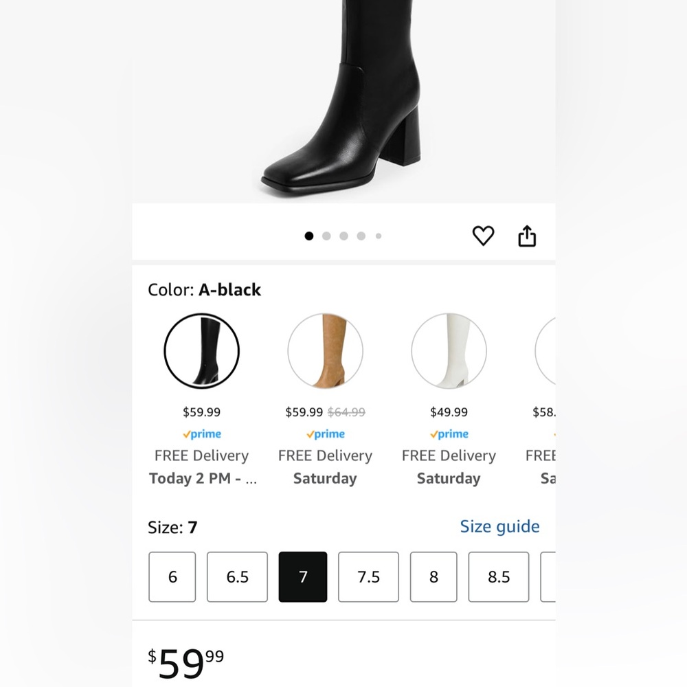 Liliana Black Chunky Heel Boots